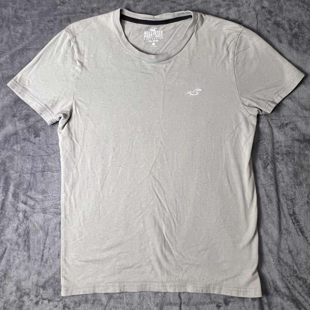 Hollister Must-Have Collection Mens XS Green Cotton Short Sleeve Logo T-Shirt